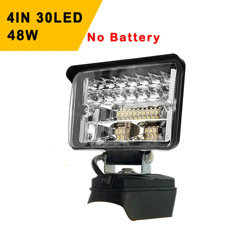 Foco LED Inalámbrico 3 a 8 Pulgadas | Luz Portátil para Trabajo, Pesca y Emergencias | Compatible con Dewalt 18V