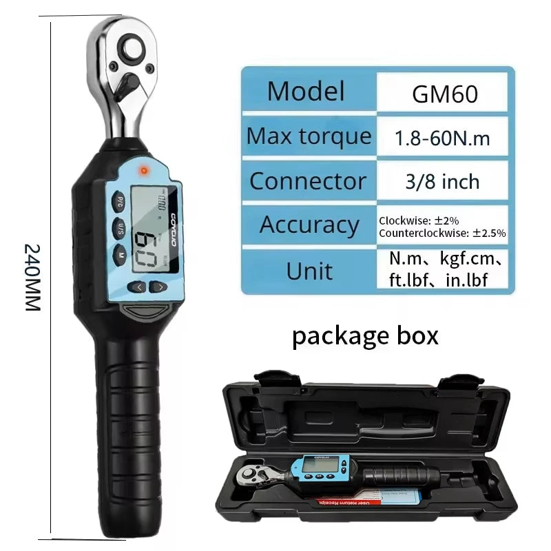 Nueva Llave Dinamométrica Digital Preajustable 1/2" 3/8" 1/4"